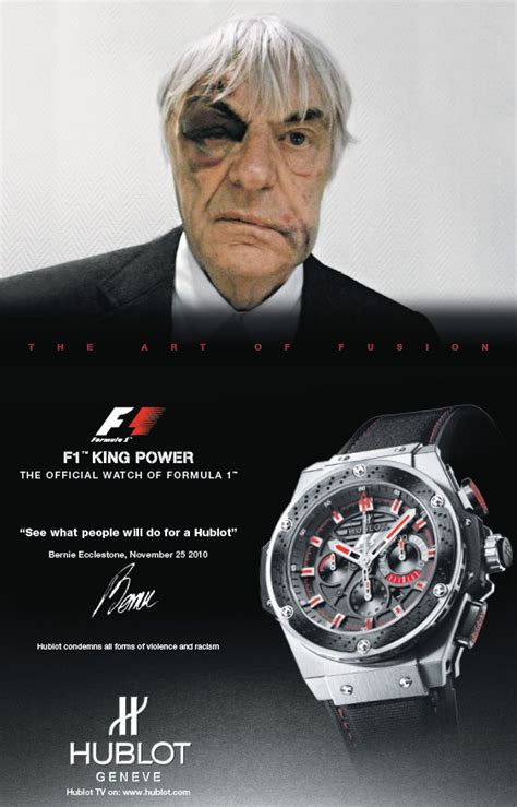 see what people will do for hublot|Bernie Ecclestone: See what people will do for a Hublot.